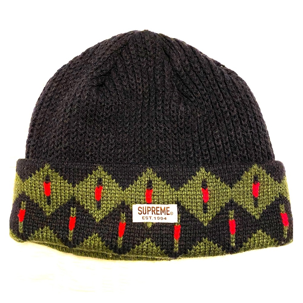 Supreme - Beanie - Navy Print - Never Worn